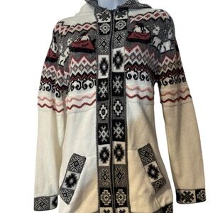 Stylish Knit Cardigan with Animal Design